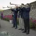 Neil helps out with trumpet duties, Stuart and Sarah's CISU Wedding, Naworth Castle, Brampton, Cumbria - 21st September 1996