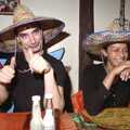A CISU Night at Los Mexicanos Restaurant, Ipswich - 15th December 1996, Orhan gives a thumbs up, as Natalie has a laff