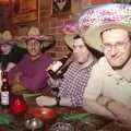 Raj, Russell and Dougie, A CISU Night at Los Mexicanos Restaurant, Ipswich - 15th December 1996