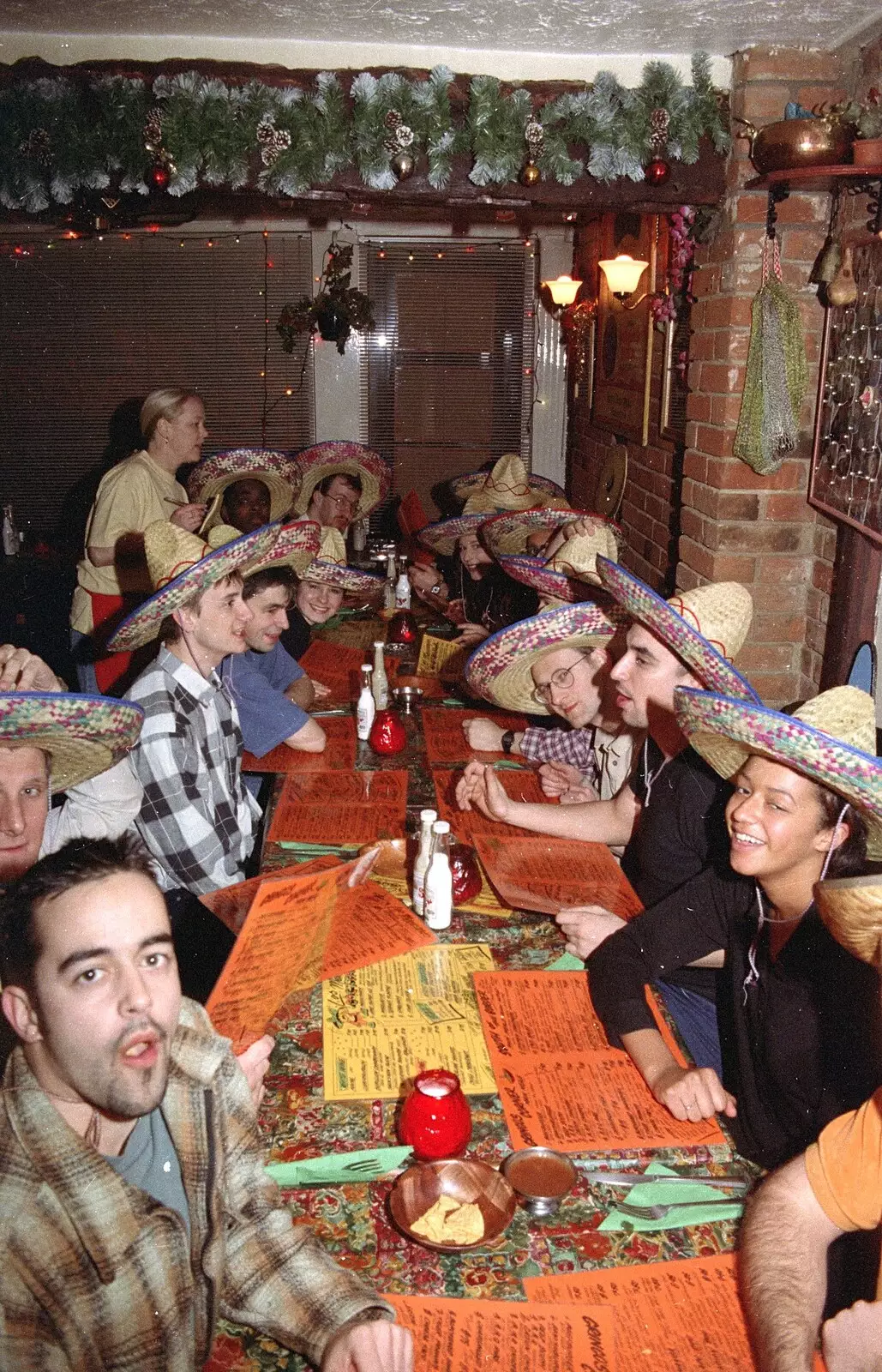 The SCC Mexican group, from A CISU Night at Los Mexicanos Restaurant, Ipswich - 15th December 1996