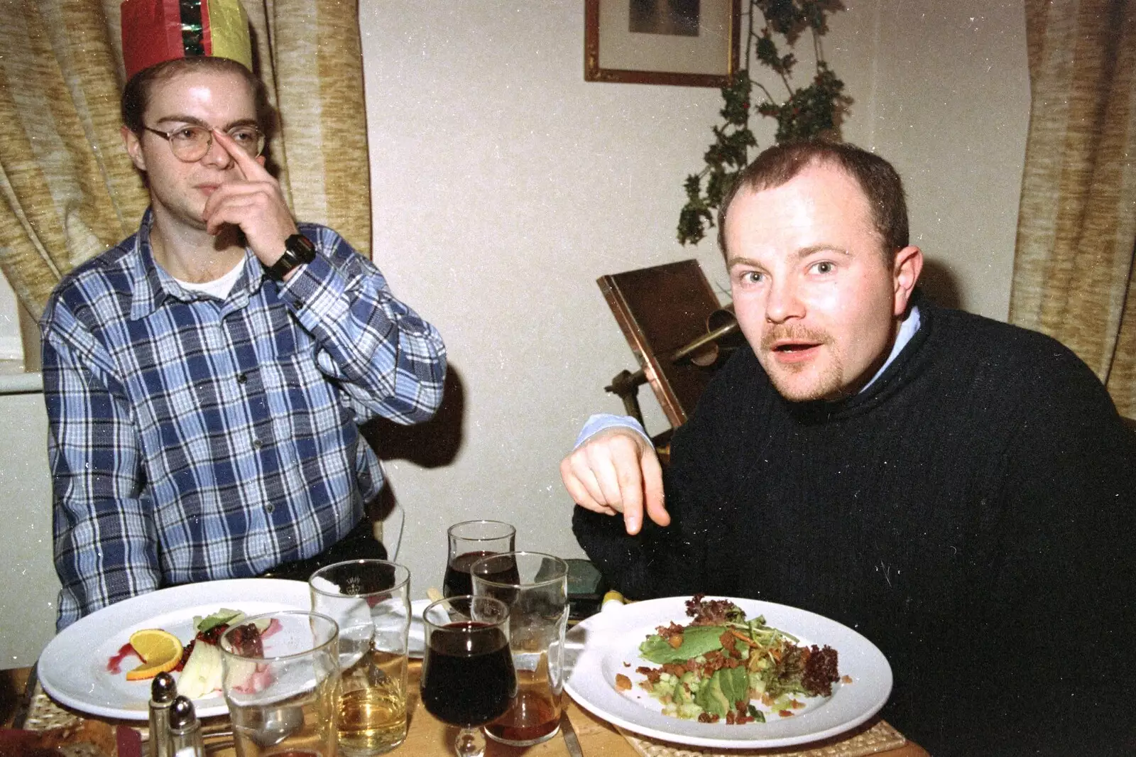 Simon Morris and Hamish, from Hamish's Thirtieth Birthday, Hare and Hounds, Sway, Hampshire - 19th December 1996