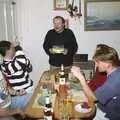 Hamish holds on to his cake, Hamish's Thirtieth Birthday, Hare and Hounds, Sway, Hampshire - 19th December 1996