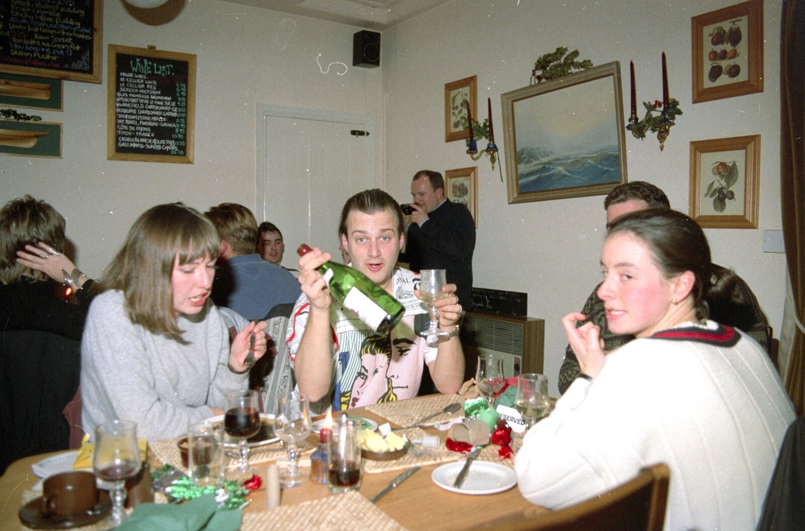 Martin's bottle appears to be empty from Hamish's Thirtieth Birthday, Hare and Hounds, Sway, Hampshire - 19th December 1996
