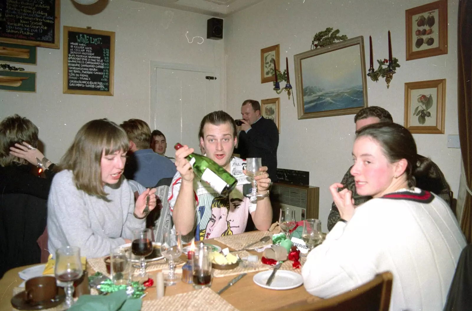 Martin's bottle appears to be empty, from Hamish's Thirtieth Birthday, Hare and Hounds, Sway, Hampshire - 19th December 1996