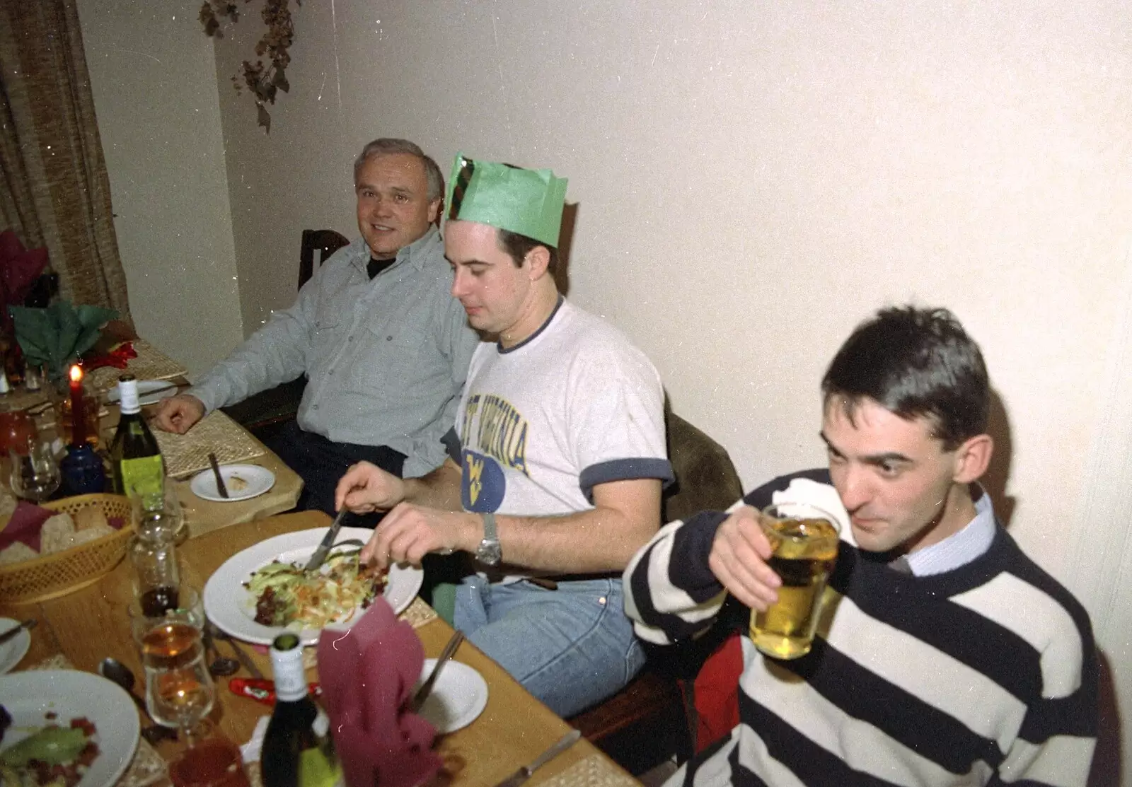 Rob Pereira has a cider, from Hamish's Thirtieth Birthday, Hare and Hounds, Sway, Hampshire - 19th December 1996