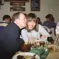 Hamish gives Martin's girlfriend a kiss, Hamish's Thirtieth Birthday, Hare and Hounds, Sway, Hampshire - 19th December 1996