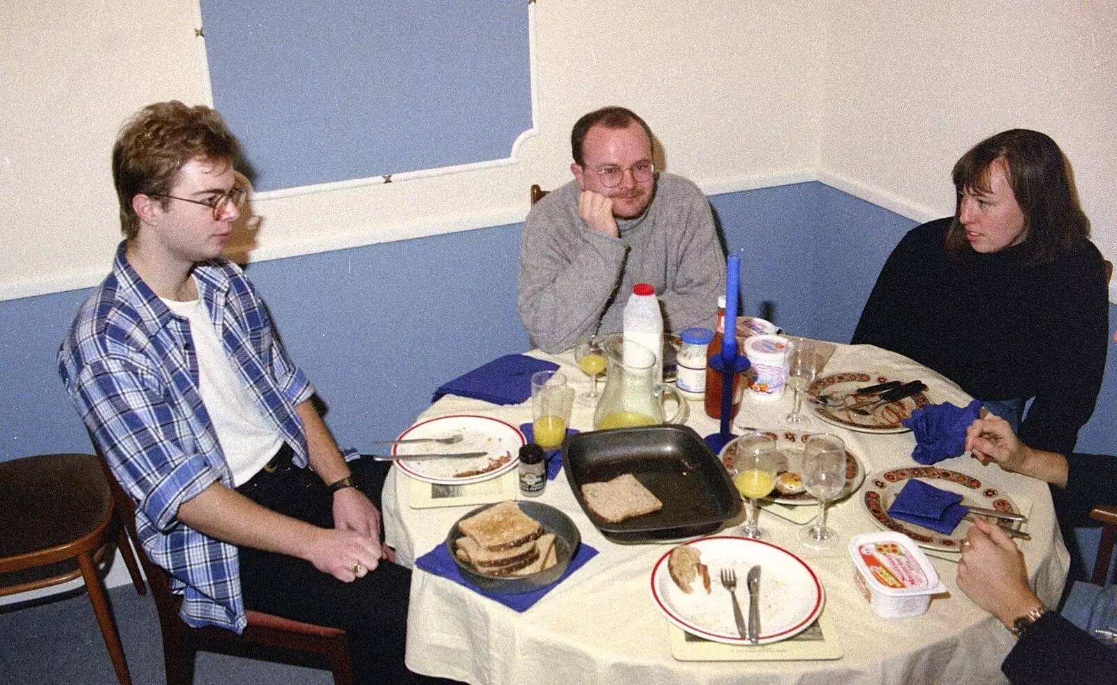 Breakfast of toast in Hamish's mini dining room, from Hamish's Thirtieth Birthday, Hare and Hounds, Sway, Hampshire - 19th December 1996