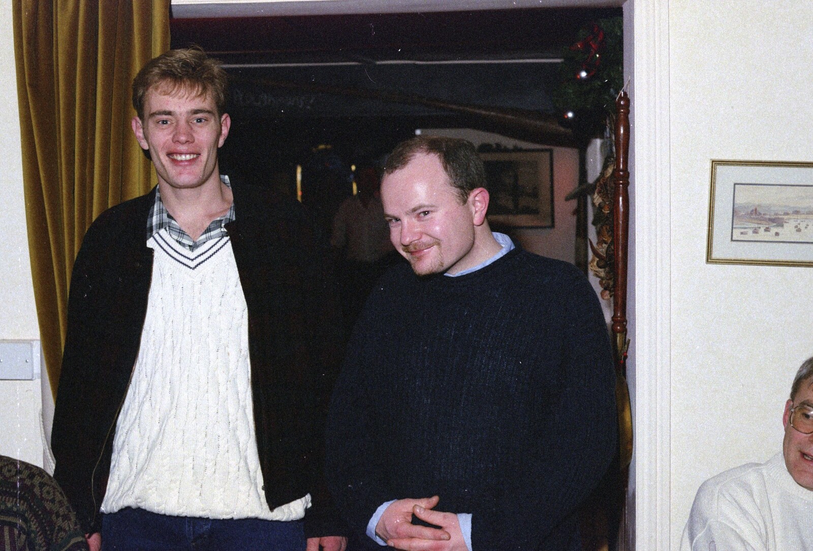 Hamish and Steve from Hamish's Thirtieth Birthday, Hare and Hounds, Sway, Hampshire - 19th December 1996