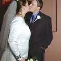 Pauline and Graham have a snog, The Brome Swan at Graham and Pauline's Wedding, Gissing Hall, Norfolk - 28th April 1997