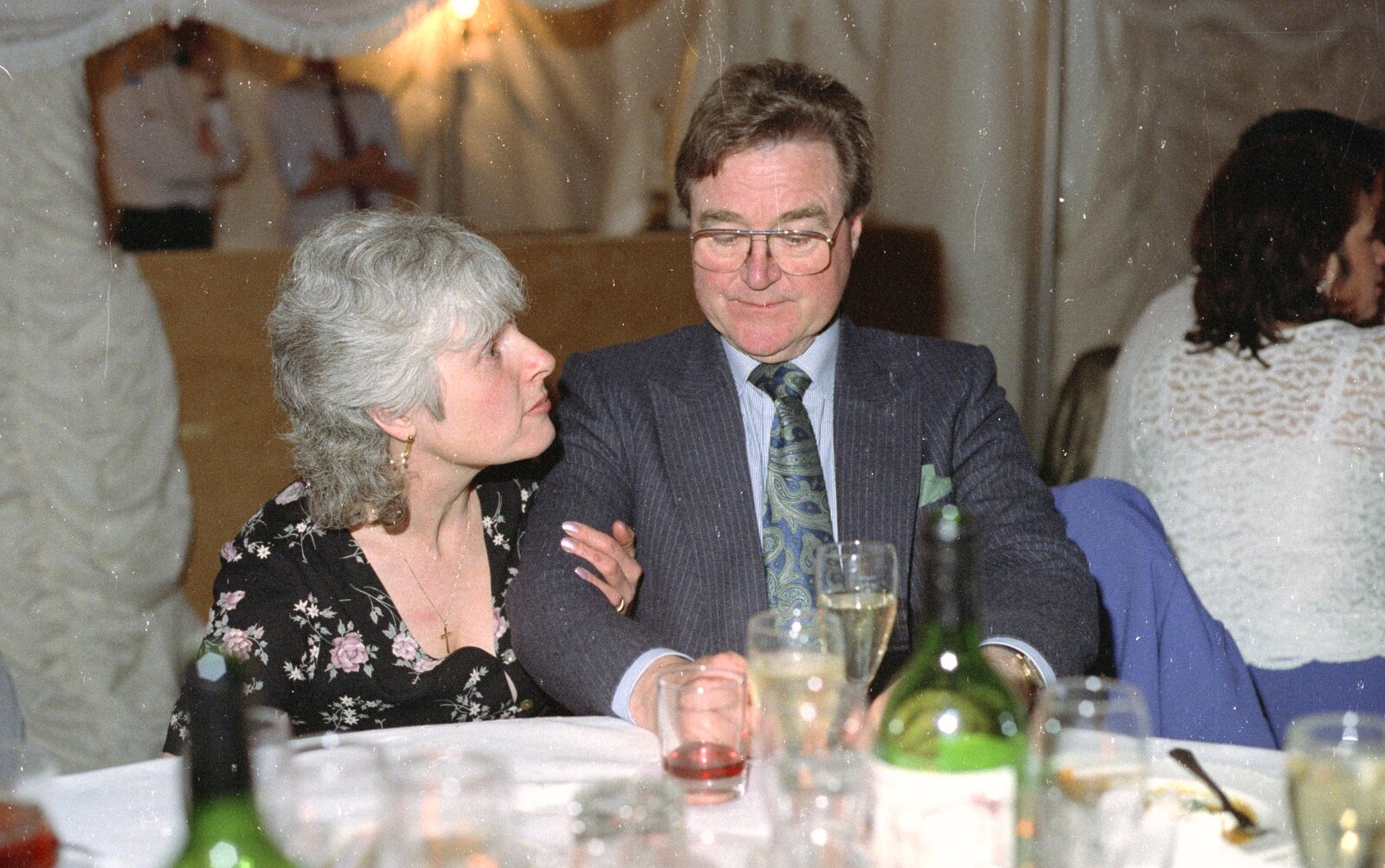 Spammy chats to Peter Allen from The Brome Swan at Graham and Pauline's Wedding, Gissing Hall, Norfolk - 28th April 1997