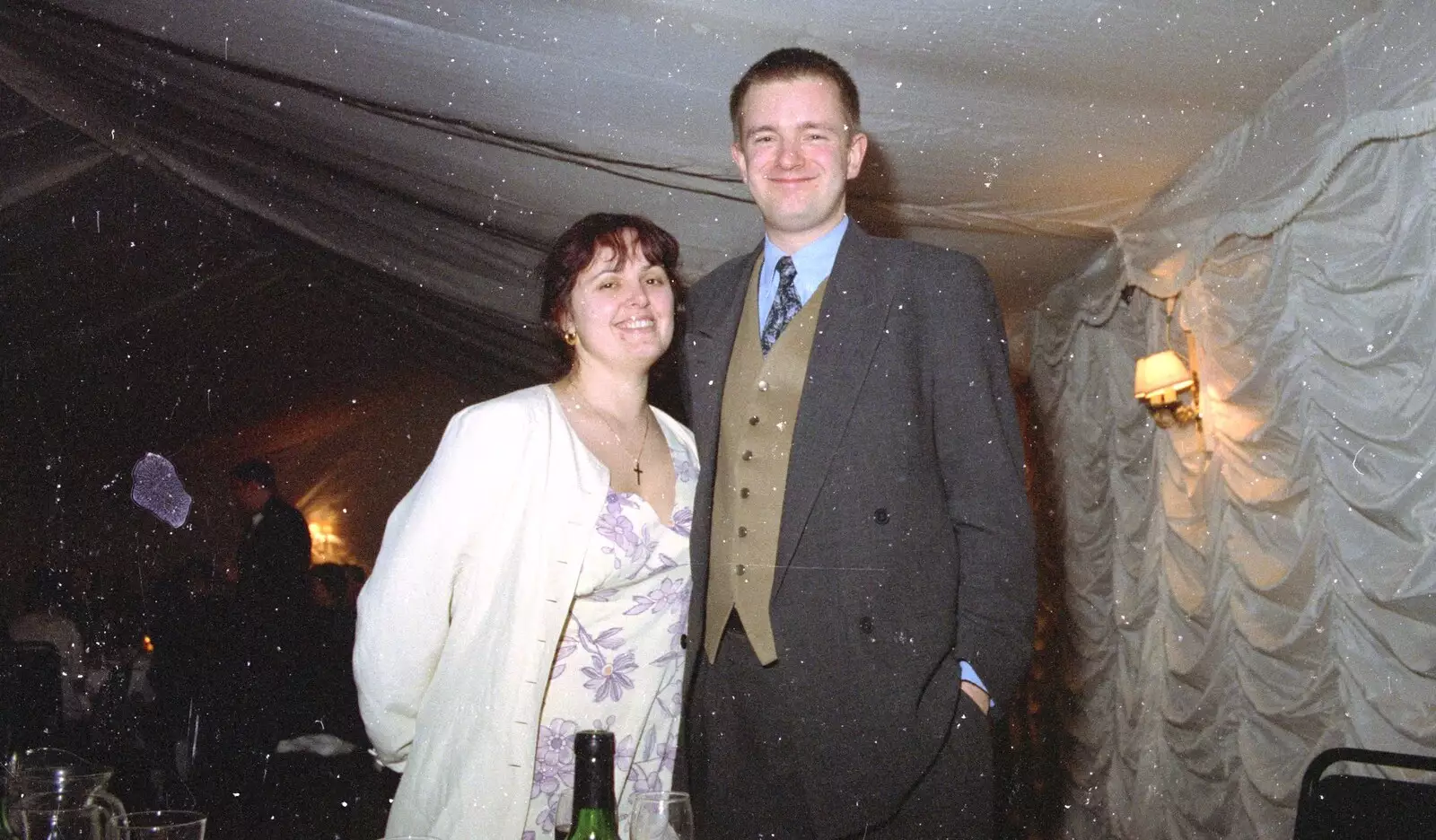 Samantha and Nosher, from The Brome Swan at Graham and Pauline's Wedding, Gissing Hall, Norfolk - 28th April 1997