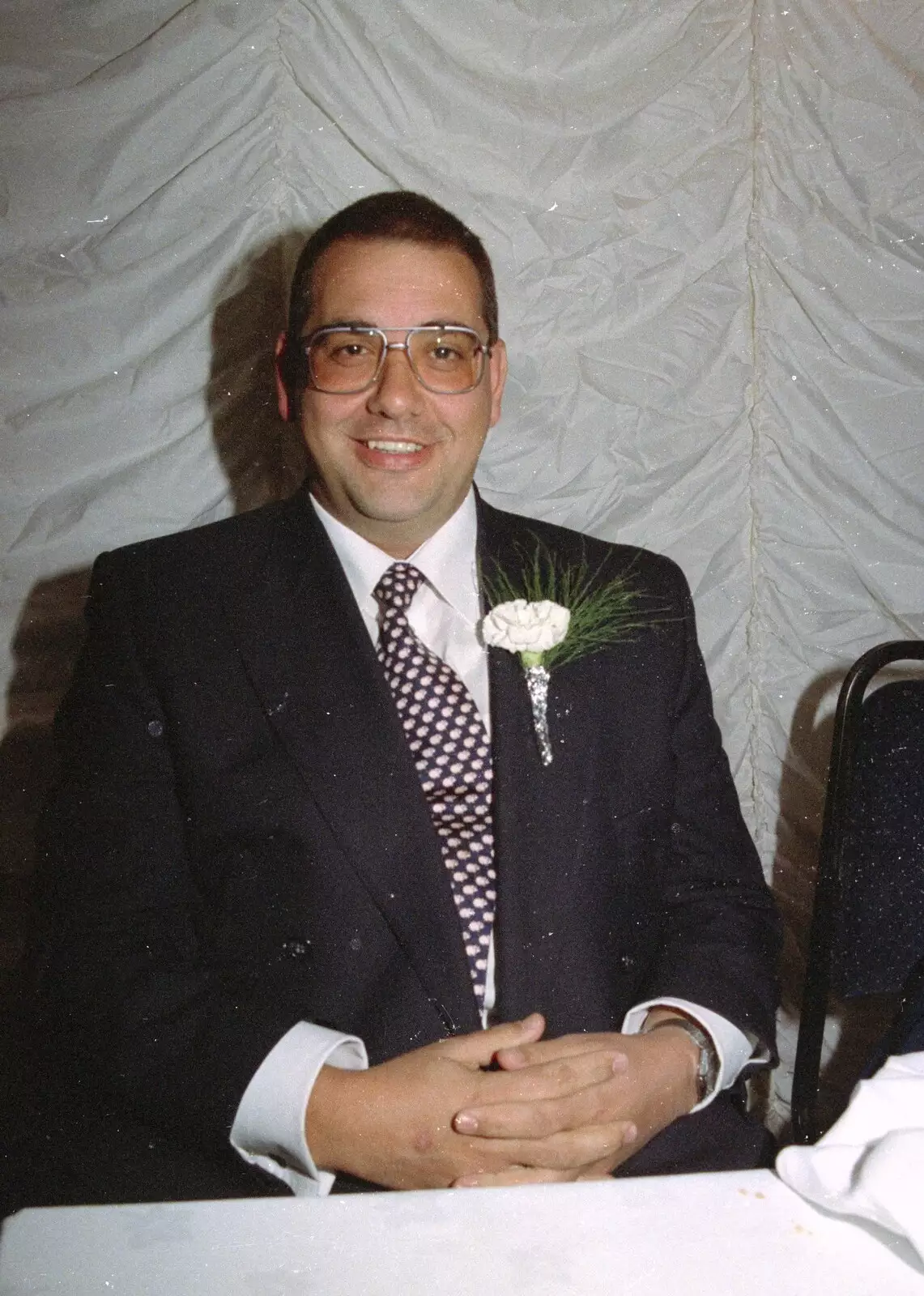 Roger after his speech is over, from The Brome Swan at Graham and Pauline's Wedding, Gissing Hall, Norfolk - 28th April 1997