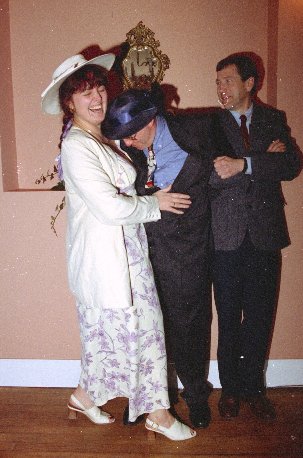 Samantha, John Willy and Apple from The Brome Swan at Graham and Pauline's Wedding, Gissing Hall, Norfolk - 28th April 1997