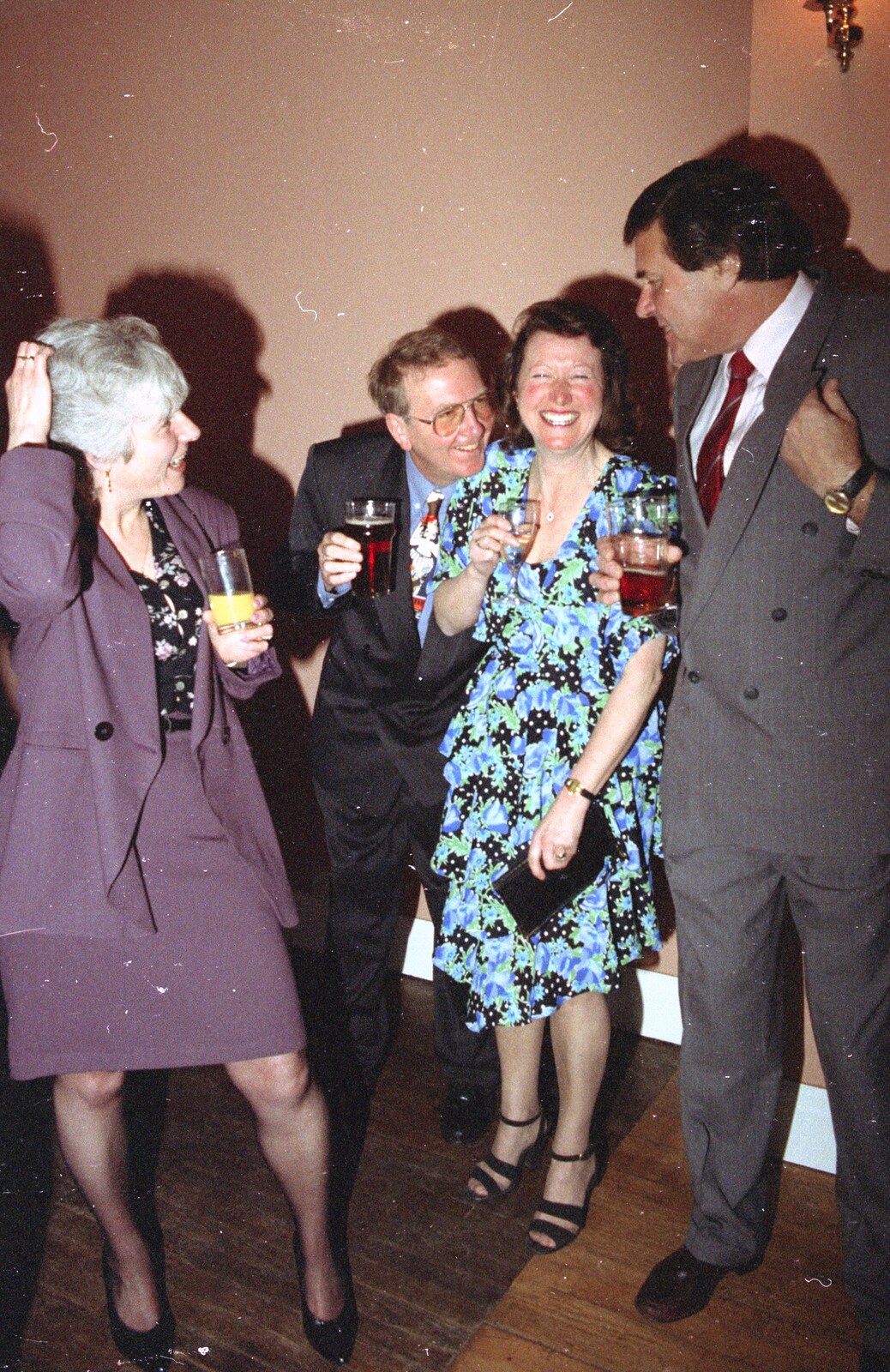 Sylvie has a laff from The Brome Swan at Graham and Pauline's Wedding, Gissing Hall, Norfolk - 28th April 1997