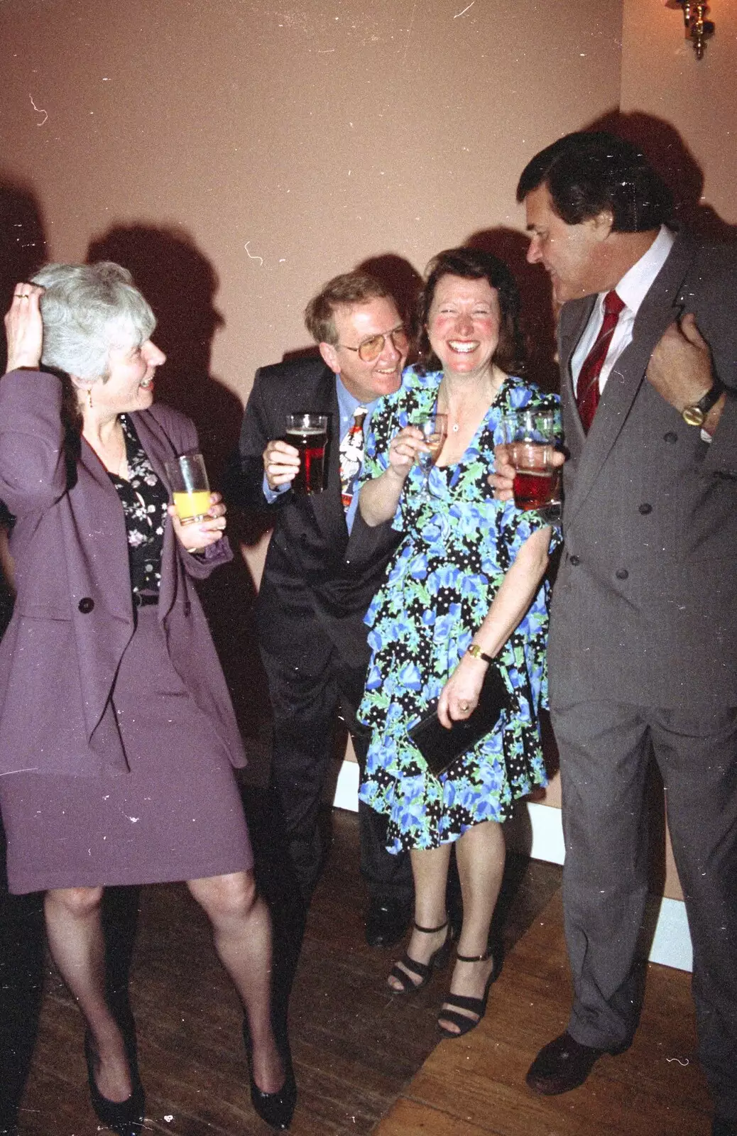 Sylvie has a laff, from The Brome Swan at Graham and Pauline's Wedding, Gissing Hall, Norfolk - 28th April 1997