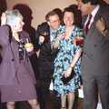 Sylvie has a laff, The Brome Swan at Graham and Pauline's Wedding, Gissing Hall, Norfolk - 28th April 1997