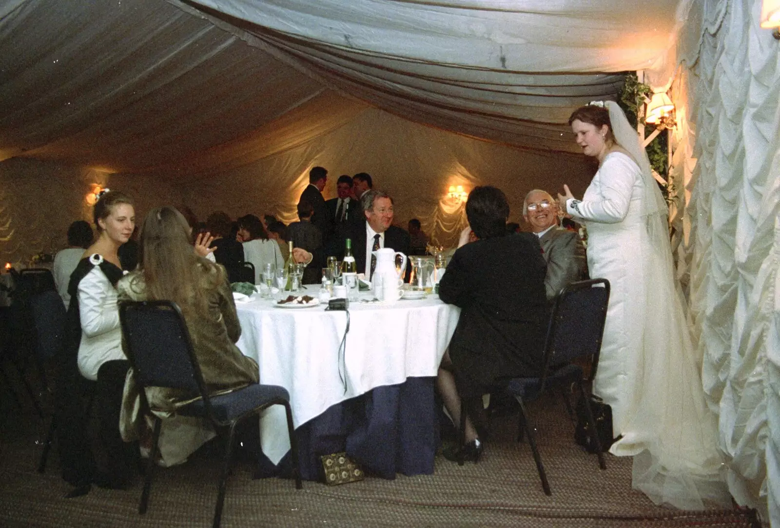 Pauline mingles, from The Brome Swan at Graham and Pauline's Wedding, Gissing Hall, Norfolk - 28th April 1997