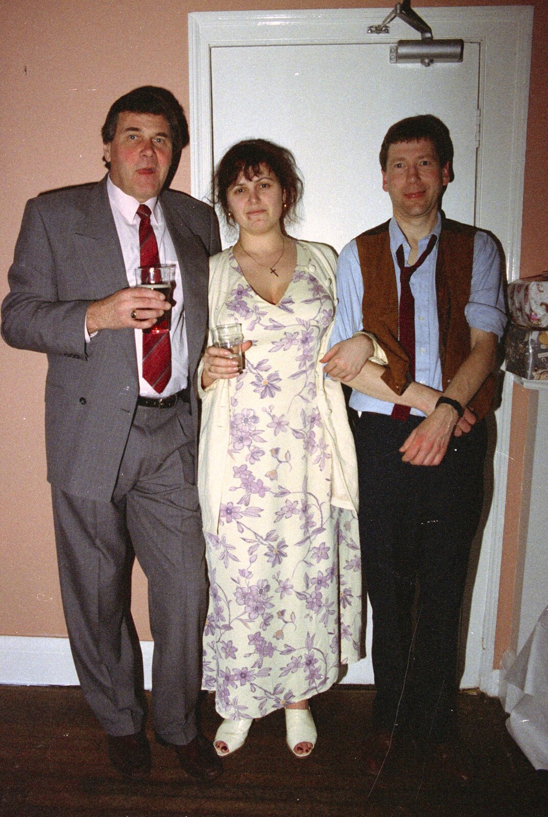 Alan, Samantha and Apple from The Brome Swan at Graham and Pauline's Wedding, Gissing Hall, Norfolk - 28th April 1997