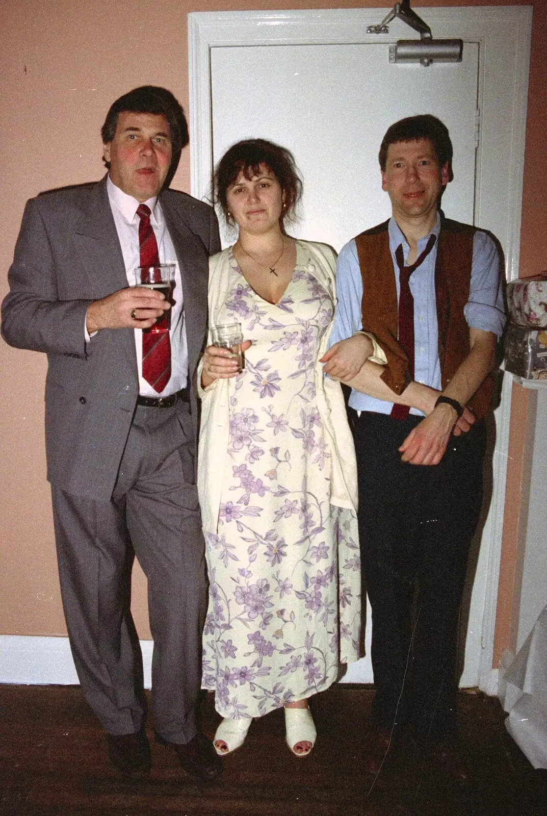 Alan, Samantha and Apple, from The Brome Swan at Graham and Pauline's Wedding, Gissing Hall, Norfolk - 28th April 1997