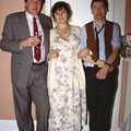 Alan, Samantha and Apple, The Brome Swan at Graham and Pauline's Wedding, Gissing Hall, Norfolk - 28th April 1997