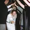 Pauline goes through the wedding tunnel thing, The Brome Swan at Graham and Pauline's Wedding, Gissing Hall, Norfolk - 28th April 1997