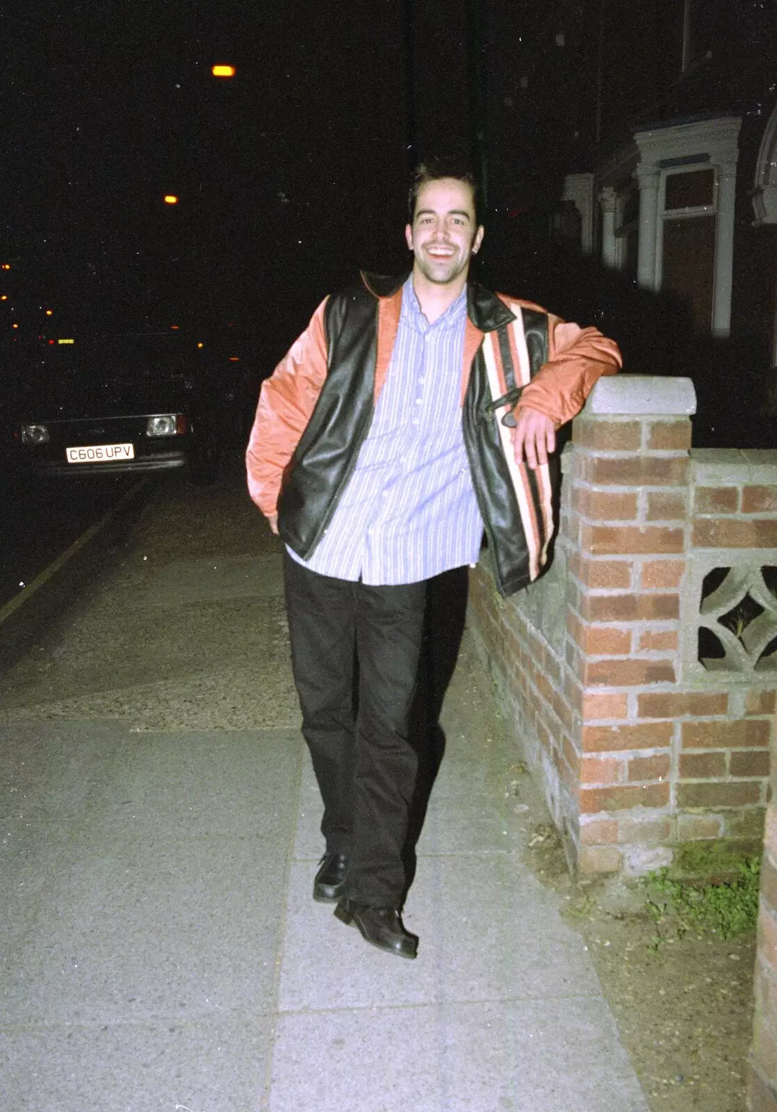 Trevor leans on a wall, from CISU: A Chinese Restaurant and SCC Sports Day, Ipswich and Norwich - 1st May 1997