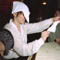 Lisa with a hot towel on her head, CISU: A Chinese Restaurant and SCC Sports Day, Ipswich and Norwich - 1st May 1997