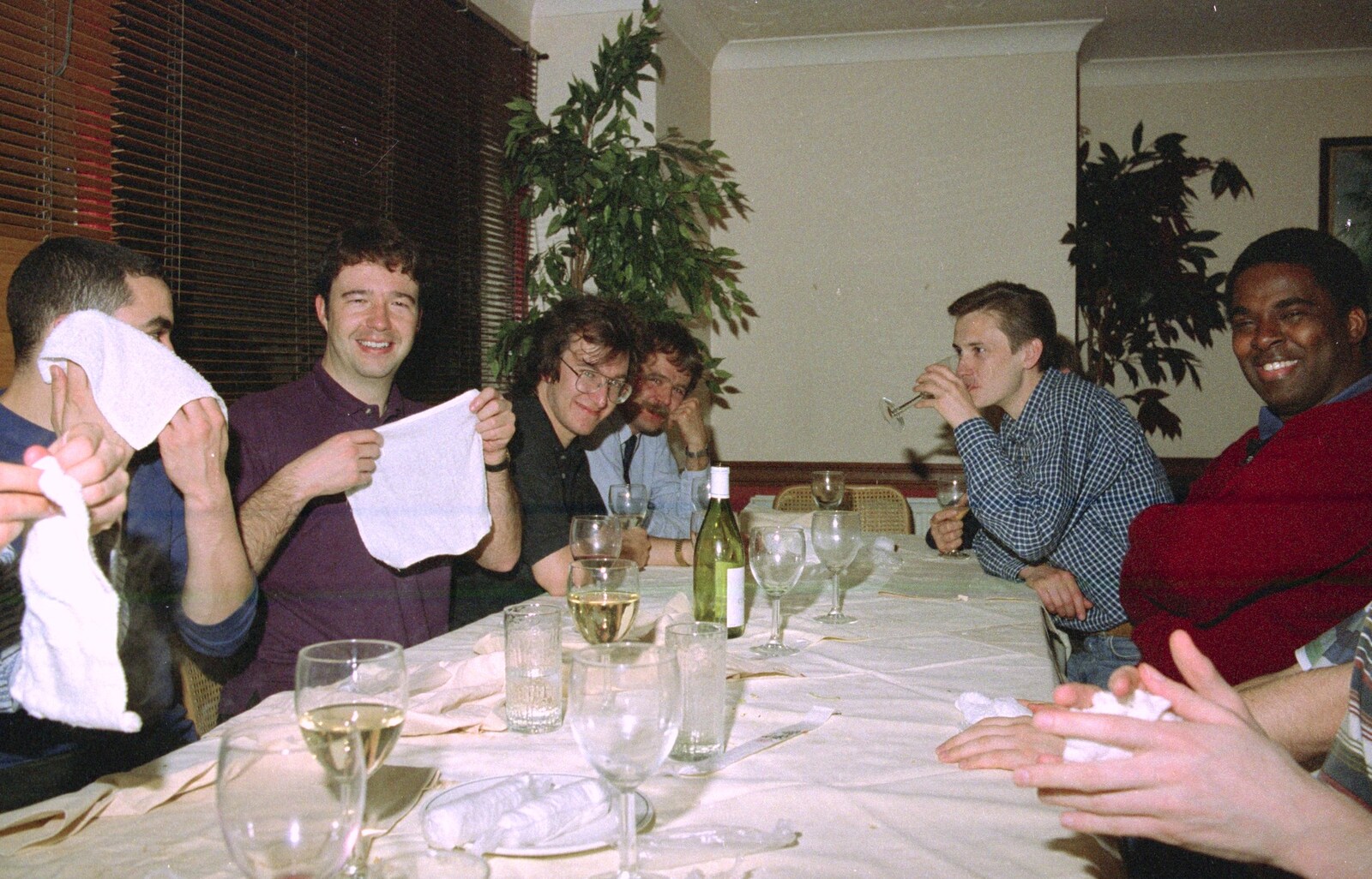 Tim, Phil, Andrew and Carl from CISU: A Chinese Restaurant and SCC Sports Day, Ipswich and Norwich - 1st May 1997