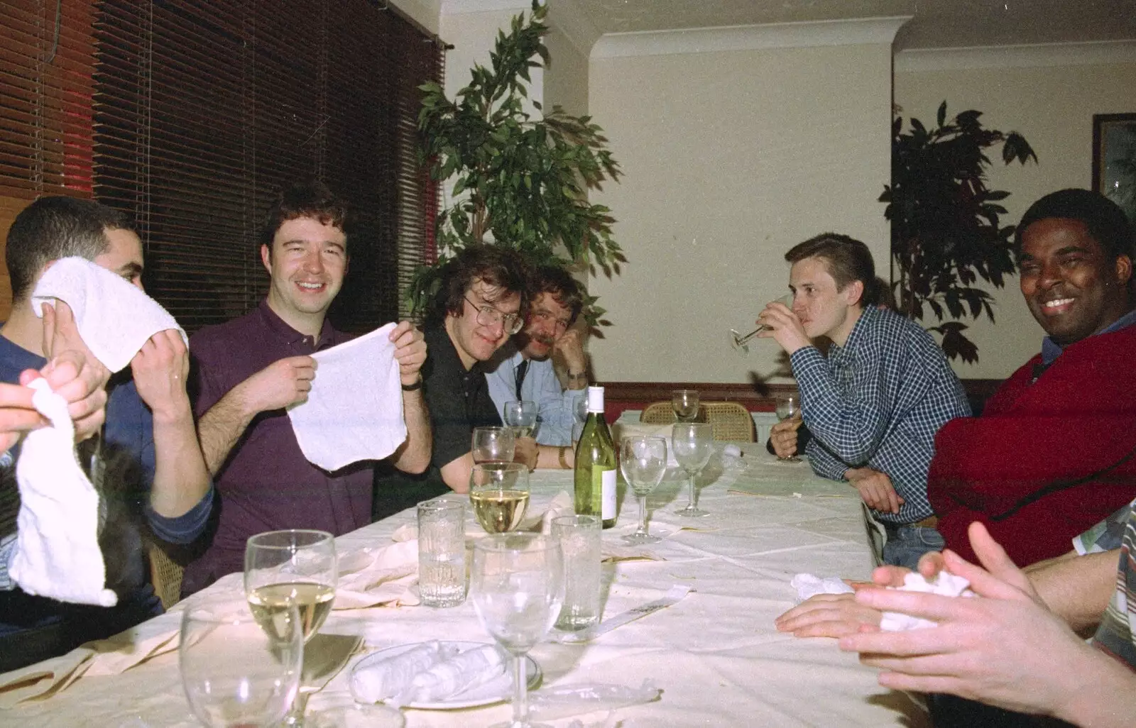 Tim, Phil, Andrew and Carl, from CISU: A Chinese Restaurant and SCC Sports Day, Ipswich and Norwich - 1st May 1997