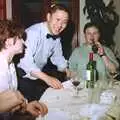 The waiter shows us a trick with towels, CISU: A Chinese Restaurant and SCC Sports Day, Ipswich and Norwich - 1st May 1997