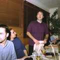 Tim looks like he's doing a speech, CISU: A Chinese Restaurant and SCC Sports Day, Ipswich and Norwich - 1st May 1997