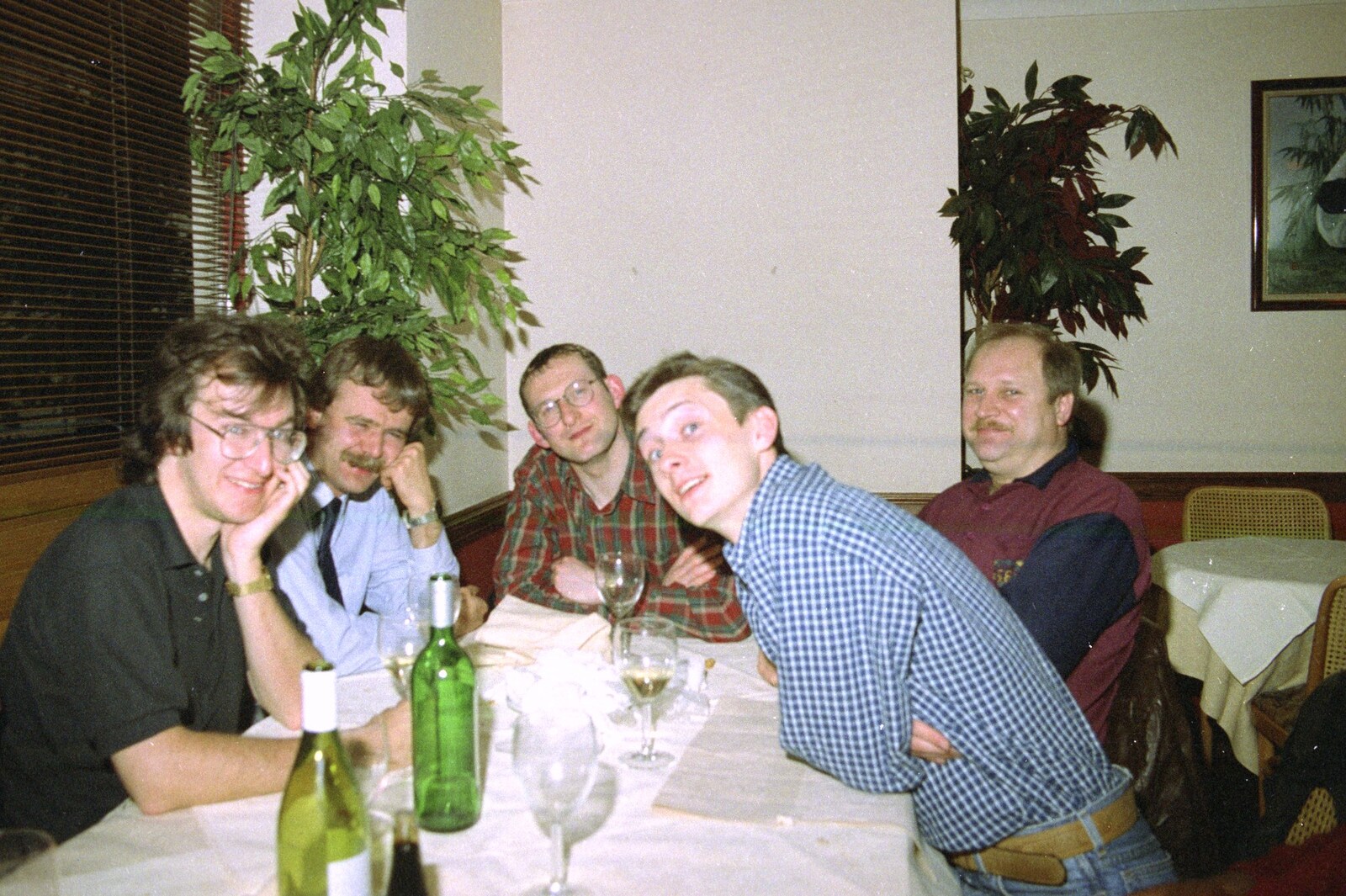 Phil, Dougie, Andrew and Brian from CISU: A Chinese Restaurant and SCC Sports Day, Ipswich and Norwich - 1st May 1997