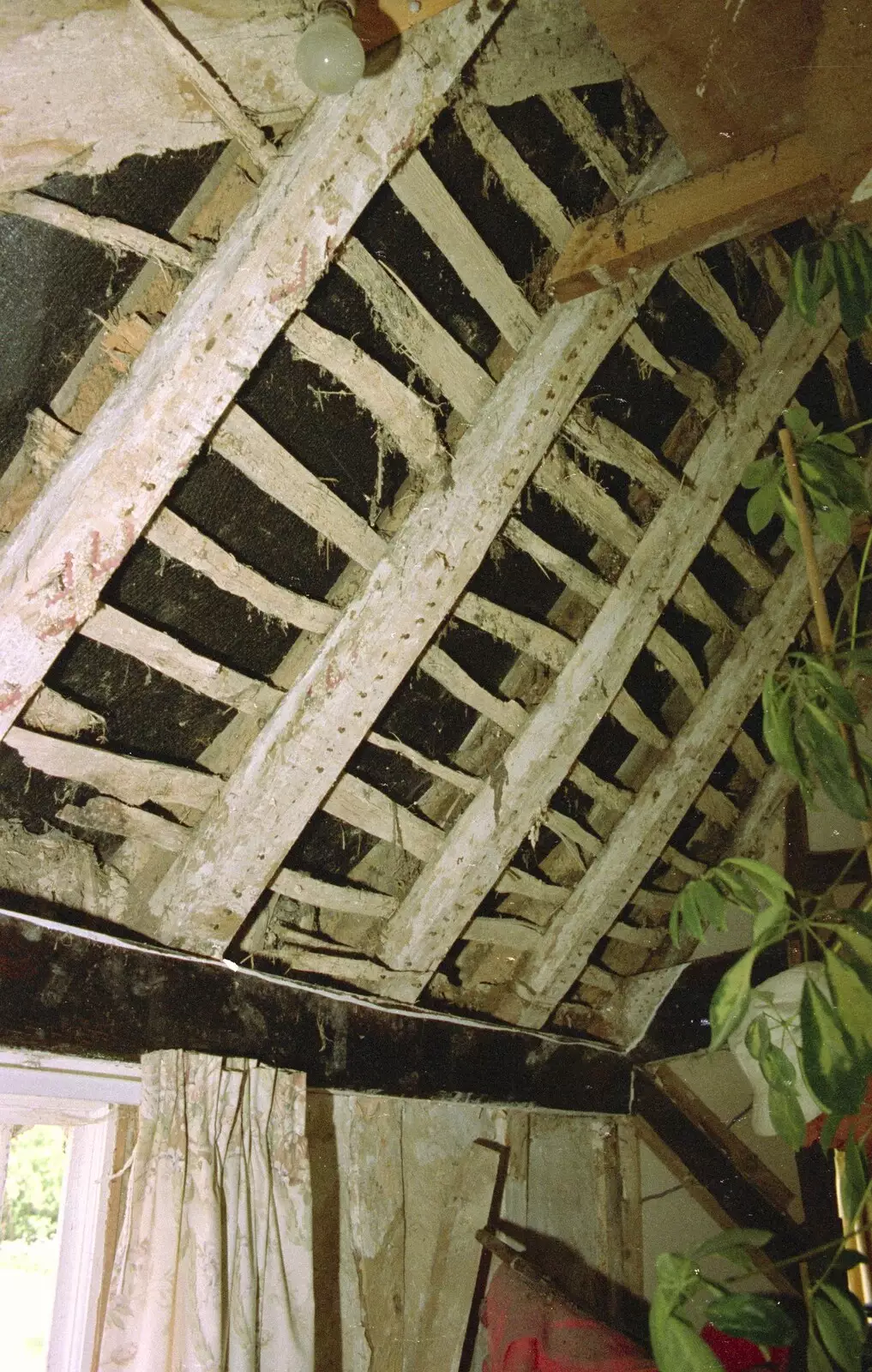 The old timbers, and some lath, from Hale-Bopp and Bedroom Demolition, Brome, Suffolk - 10th May 1997