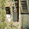 The Old Chap peers through a destroyed wall, Hale-Bopp and Bedroom Demolition, Brome, Suffolk - 10th May 1997