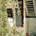 The Old Chap peers through a destroyed wall, Hale-Bopp and Bedroom Demolition, Brome, Suffolk - 10th May 1997