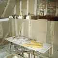 A sort-of table hangs precariously over the stairwell, Hale-Bopp and Bedroom Demolition, Brome, Suffolk - 10th May 1997