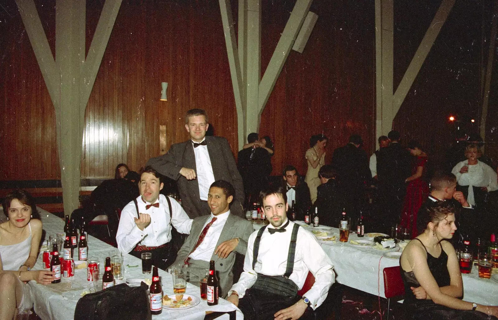 Tim, Nosher, Rob Wilmot and Trev, from CISU at the Suffolk College May Ball, Ipswich, Suffolk - 11th May 1997