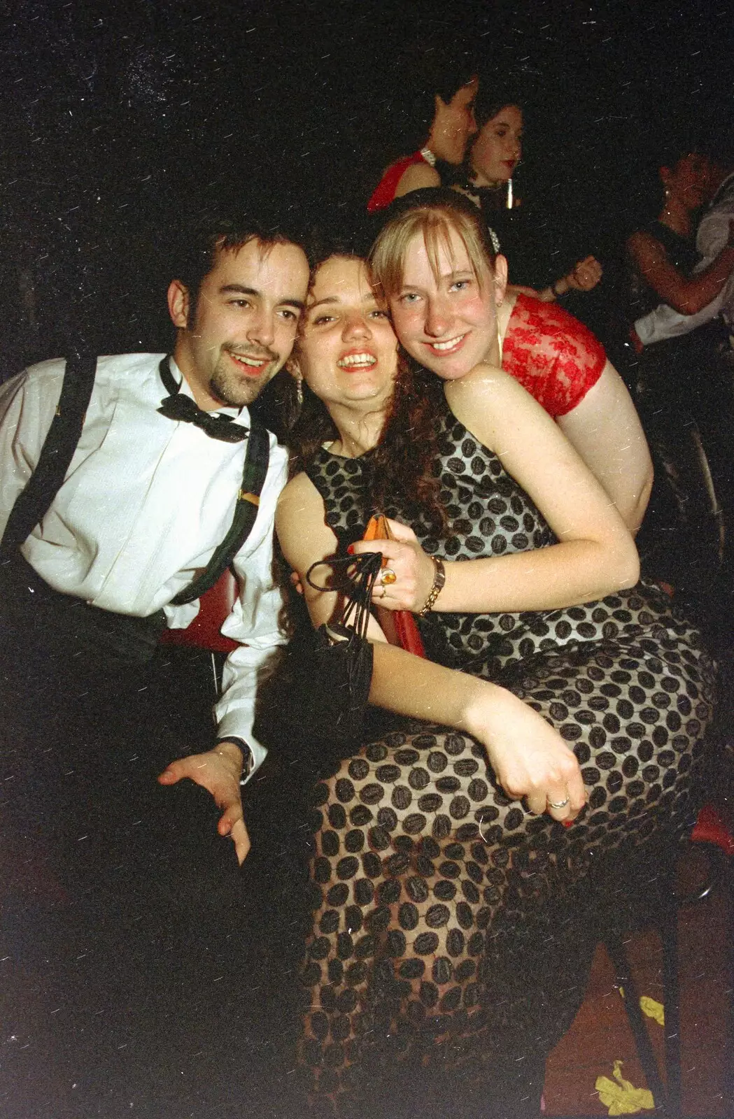 Trev and a couple of girls, from CISU at the Suffolk College May Ball, Ipswich, Suffolk - 11th May 1997