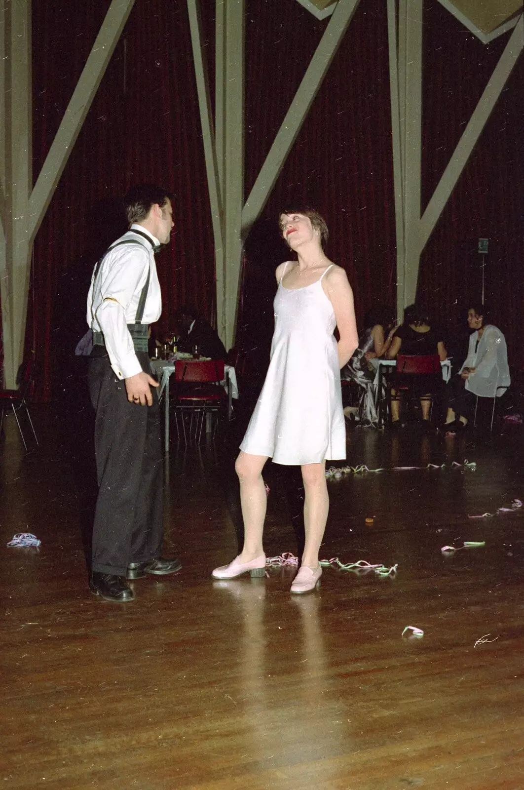 Trev and ? face off, from CISU at the Suffolk College May Ball, Ipswich, Suffolk - 11th May 1997