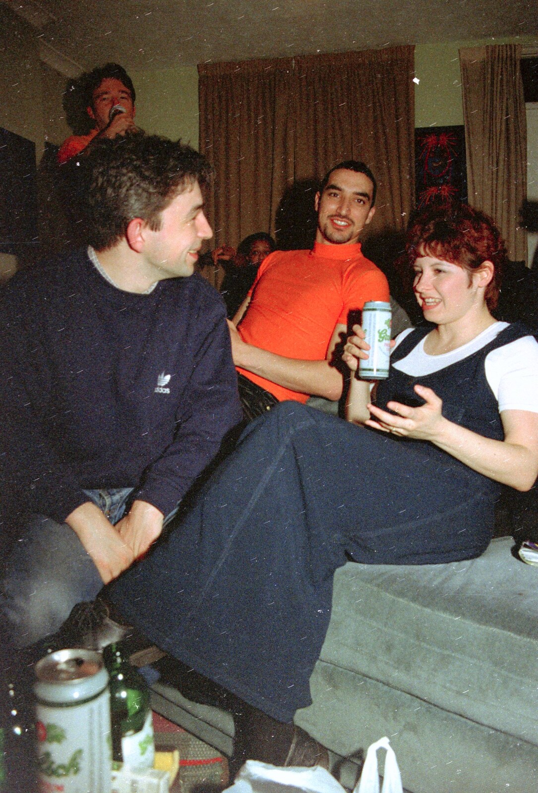 A CISU Party Round Trev's House, Cavendish Street, Ipswich - 17th May 1997: Neil, Orhan and Lisa