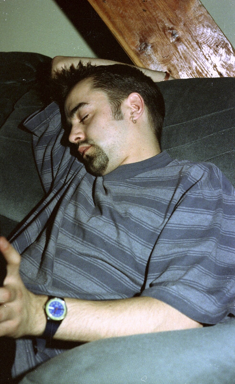 A CISU Party Round Trev's House, Cavendish Street, Ipswich - 17th May 1997: Trev has a doze