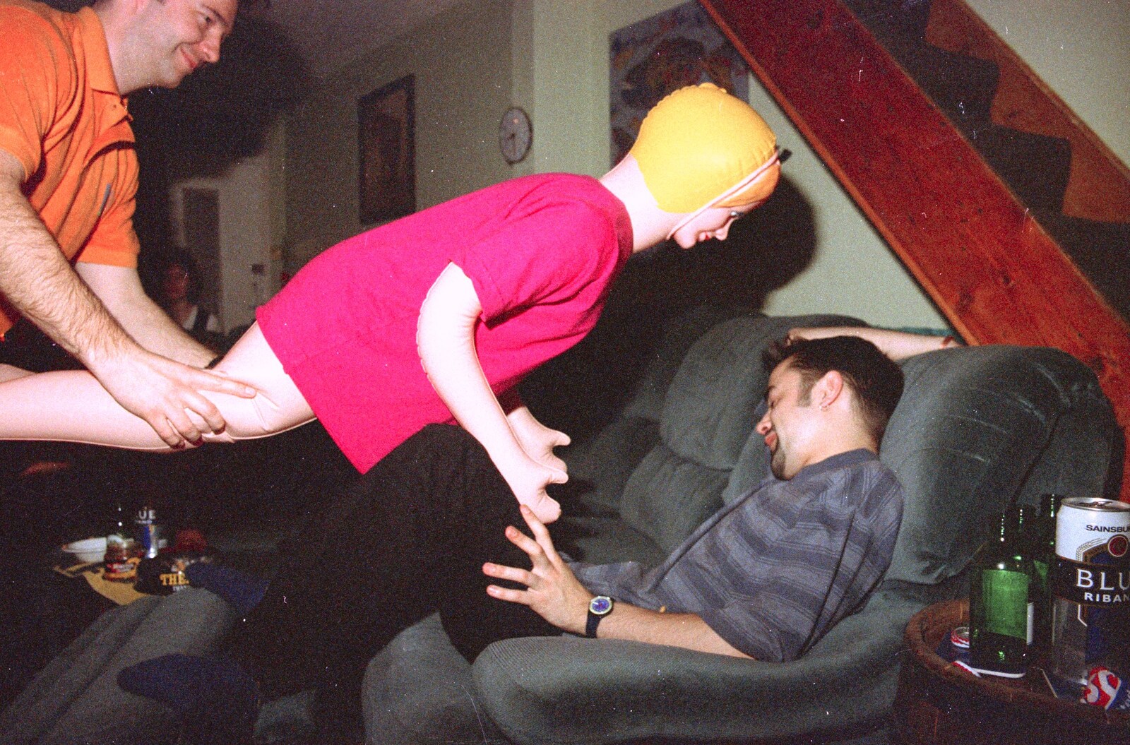 A CISU Party Round Trev's House, Cavendish Street, Ipswich - 17th May 1997: The inflatable woman gets introduced