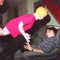 The inflatable woman gets introduced, A CISU Party Round Trev's House, Cavendish Street, Ipswich - 17th May 1997