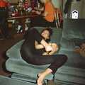 1997 Natalie does some sort of sofa yoga
