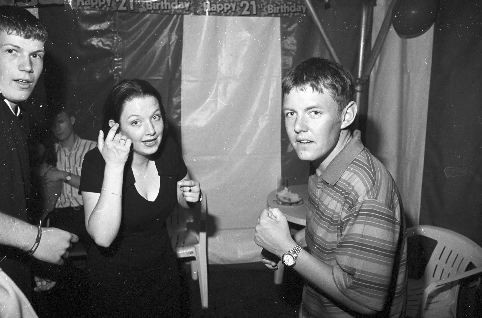 Katherine and Chris Moore, from Lorraine's 18th and Claire's 21st, The Swan Inn, Brome, Suffolk - 11th June 1997