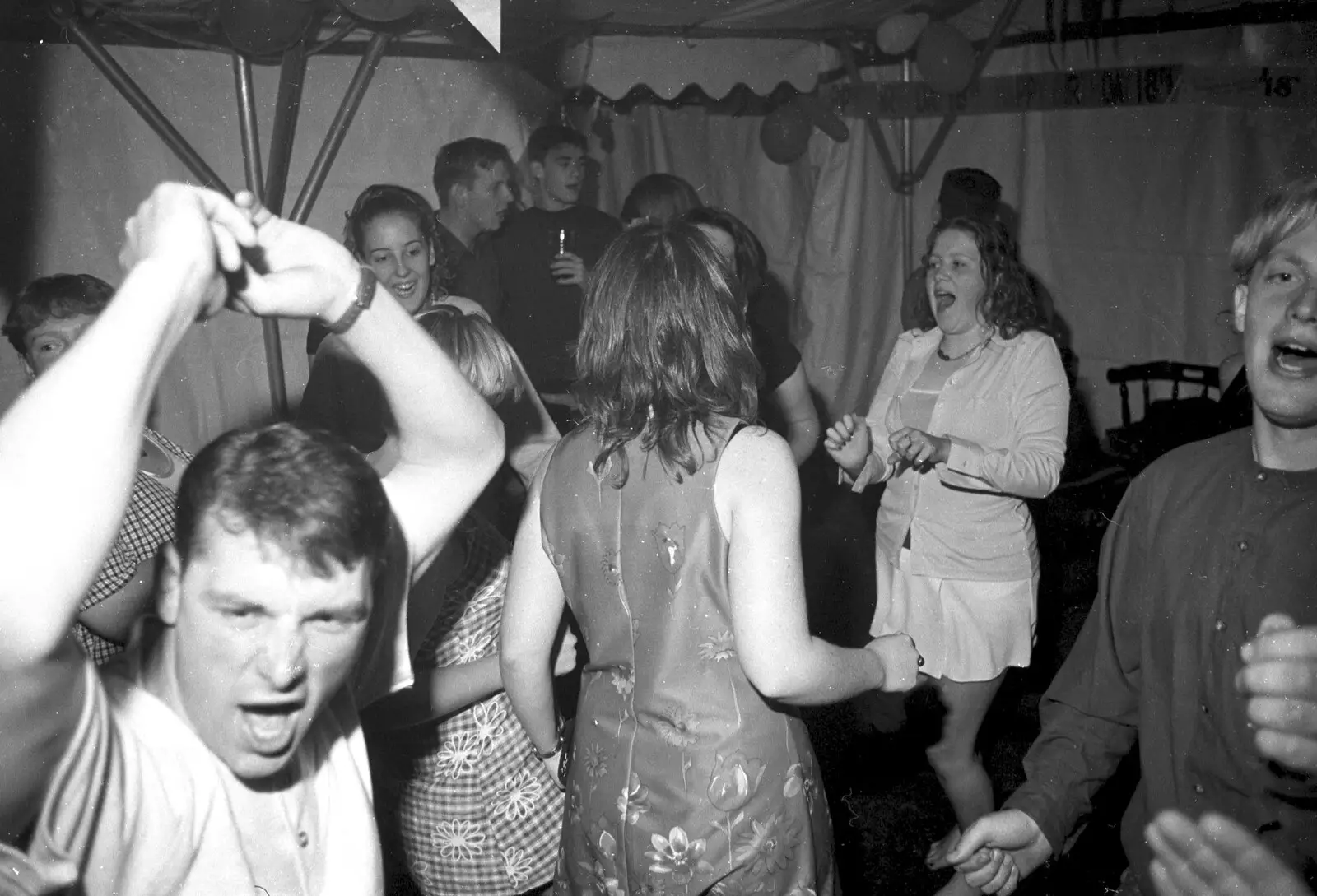 Ricey throws some shapes, from Lorraine's 18th and Claire's 21st, The Swan Inn, Brome, Suffolk - 11th June 1997