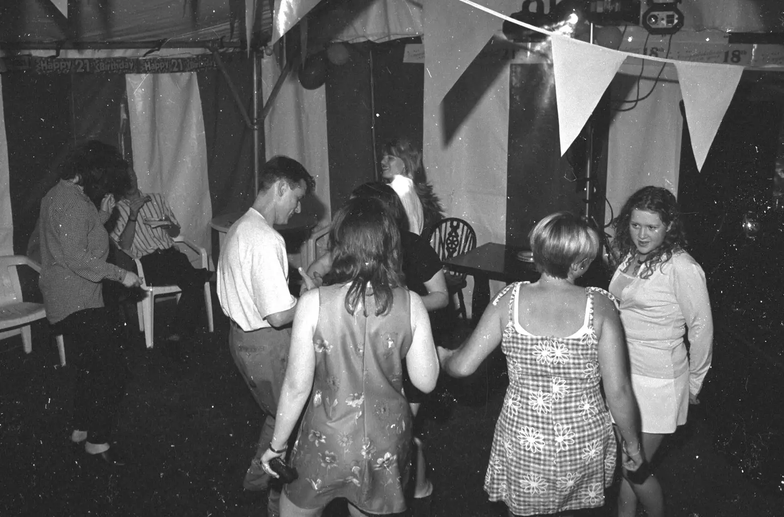 Dancing in the marquee, from Lorraine's 18th and Claire's 21st, The Swan Inn, Brome, Suffolk - 11th June 1997