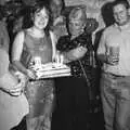 Yet another birthday cake appears, Lorraine's 18th and Claire's 21st, The Swan Inn, Brome, Suffolk - 11th June 1997