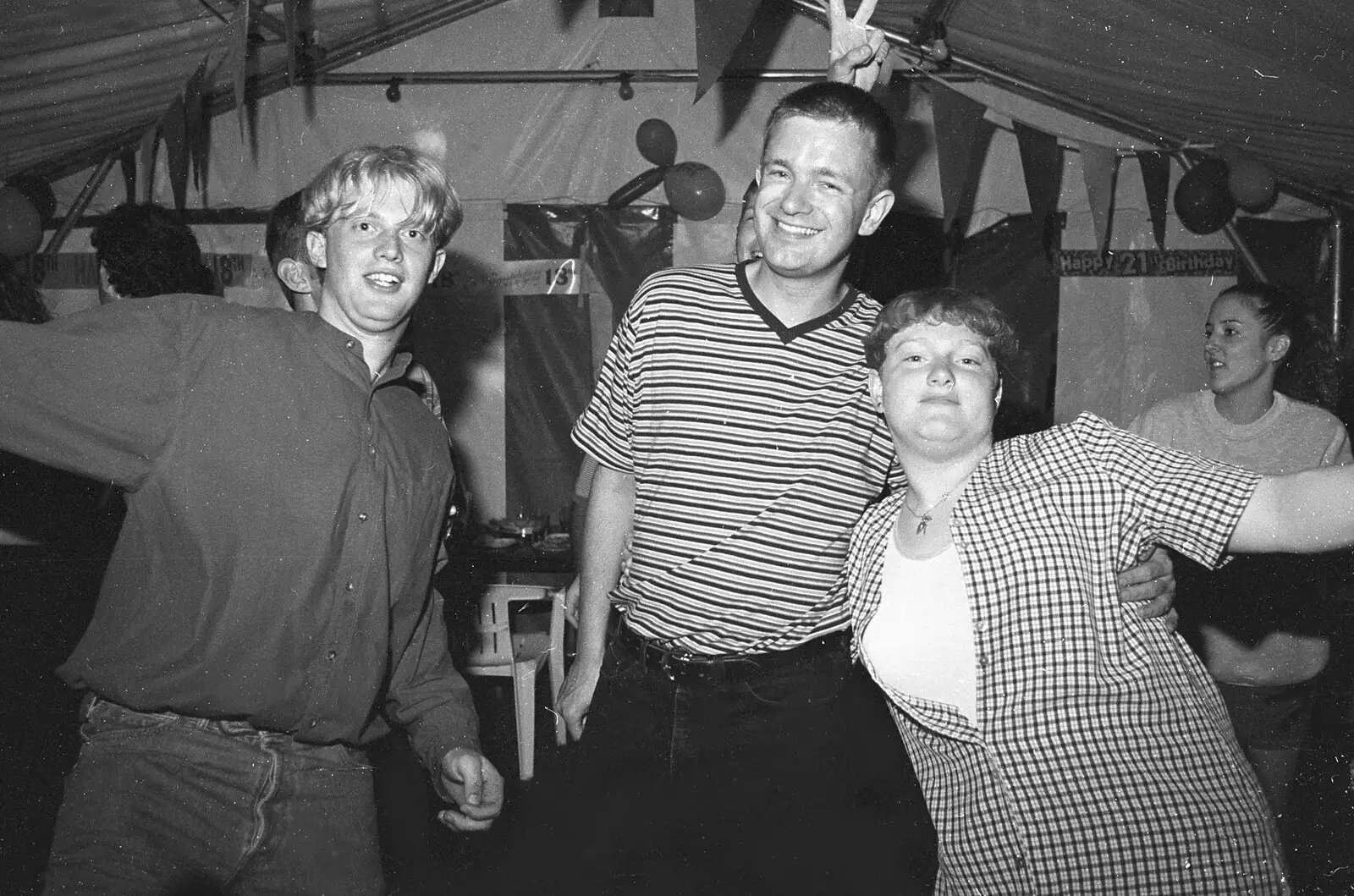 Paul, Nosher and Sally Whistlecraft, from Lorraine's 18th and Claire's 21st, The Swan Inn, Brome, Suffolk - 11th June 1997