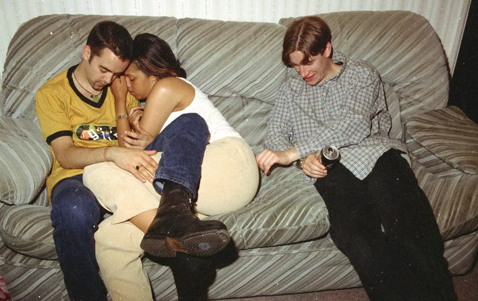 Paul pokes at Natalie's bum, from Andrew's CISU Party and the Radio One Roadshow, Ipswich, Suffolk - 18th June 1997